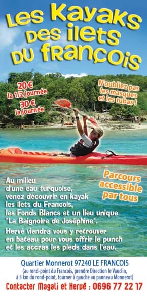 Encart Les Kayaks des îlets du François